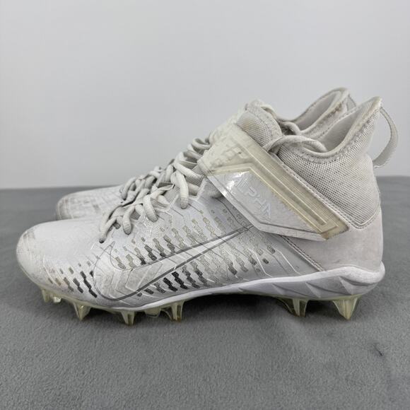 Nike Alpha Menace Pro 2 Mid White Football Cleats Mens Size 9 AQ3209 109